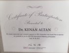 Dt. Kenan Altan Diş Hekimi sertifikası
