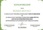 Dyt. Büşra Boyacı Diyetisyen sertifikası
