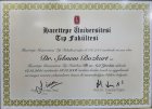 Uzm. Dr. Şebnem Bozkurt Medikal Estetik Tıp Doktoru sertifikası