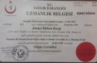Doç. Dr. Ahmet Bülent Kargı Göğüs Cerrahisi sertifikası