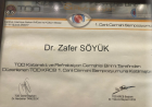 Op. Dr. Zafer Söyük Göz Hastalıkları sertifikası