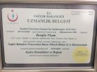 Op. Dr. Rabia (Rampia) Nizam Kadın Hastalıkları ve Doğum sertifikası