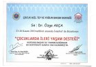 Uzm. Dr. Özge Akça Çocuk Sağlığı ve Hastalıkları sertifikası