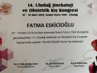 Doç. Dr. Fatma Eskicioğlu Kadın Hastalıkları ve Doğum sertifikası