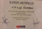 Dt. Ezgi Özkan Özben Diş Hekimi sertifikası