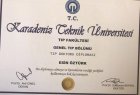 Uzm. Dr. Esin Doğru Geleneksel ve Tamamlayıcı Tıp sertifikası