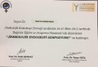 Dr. Öğr. Üyesi Hediye Dağdeviren Kadın Hastalıkları ve Doğum sertifikası
