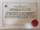 Doç. Dr. Yeşim Kaymak Dermatoloji sertifikası