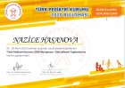 Uzm. Dr. Nazile Hasanova Çocuk Sağlığı ve Hastalıkları sertifikası