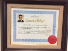 Prof. Dr. Mustafa Benekli Tıbbi Onkoloji sertifikası