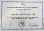 Uzm. Dr. Seyfi Memetali Psikiyatri sertifikası