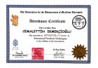 Dr. Cemalettin Ekmekcioğlu Geleneksel ve Tamamlayıcı Tıp sertifikası