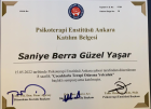 Psk. Saniye Berra Güzel Yaşar Psikoloji sertifikası