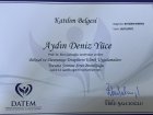 Uzm. Psk. Dan. Aydın Deniz Yüce Psikoloji sertifikası
