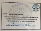 Dr. Fzt.  Gökhan Aygül Fizyoterapi sertifikası