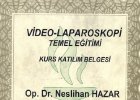 Op. Dr. Neslihan Sultan Hazar Kadın Hastalıkları ve Doğum sertifikası