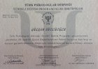 Uzm. Kl. Psk. Gülşah Sütlüoğlu Psikoloji sertifikası