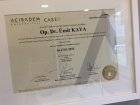 Op. Dr. Ümit Kaya Kadın Hastalıkları ve Doğum sertifikası