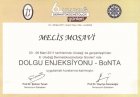 Uzm. Dr. Melis Mosavi Dermatoloji sertifikası