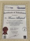 Dr. Hasan Aktoprak Medikal Estetik Tıp Doktoru sertifikası