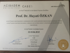 Prof. Dr. Hayati Özkan Kalp Damar Cerrahisi sertifikası