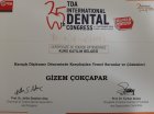 Dt. Gizem Çokçapar Diş Hekimi sertifikası