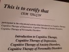 Uzm. Dr. Cem Yalçın Psikiyatri sertifikası