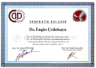 Prof. Dr. Engin Çetinkaya Ortopedi ve Travmatoloji sertifikası
