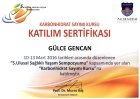 Uzm. Dyt. Gülce Gencan Diyetisyen sertifikası
