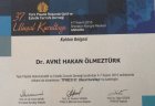 Op. Dr. Avni Hakan Ölmeztürk Plastik Rekonstrüktif ve Estetik Cerrahi sertifikası