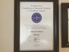 Prof. Dr. Emin Balkan Çocuk Cerrahisi sertifikası