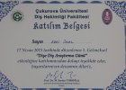 Dt. Ezgi Ünal Diş Hekimi sertifikası