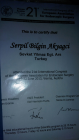 Op. Dr. Serpil Bilgin Akyağcı Genel Cerrahi sertifikası