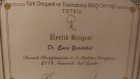 Op. Dr. Emre Yurdakul Ortopedi ve Travmatoloji sertifikası