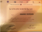 Uzm. Dr. Hakkı Doğan Dahiliye - İç Hastalıkları sertifikası