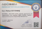 Psk. Dan. Rabiye Büyükbaş Psikoloji sertifikası