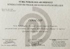 Uzm. Psk. Cemal Can Psikoloji sertifikası