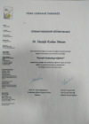Op. Dr. Mustafa Korhan Mercan Genel Cerrahi sertifikası