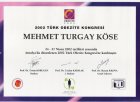 Uzm. Dyt. Turgay Köse Diyetisyen sertifikası
