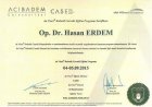 Doç. Dr. Hasan Erdem Genel Cerrahi sertifikası