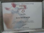 Prof. Dr. M. Özgür Sayın Diş Hekimi sertifikası