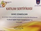 Uzm. Dyt. Deniz Zünbülcan Diyetisyen sertifikası