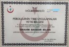 Uzm. Psk. Bahadır Bilgin Psikoloji sertifikası