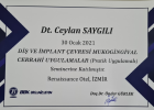 Dt. Ceylan Saygılı Diş Hekimi sertifikası
