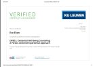 Uzm. Psk. Dan. Ece Eken Psikolojik Danışman sertifikası