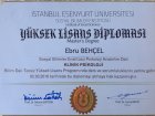 Uzm. Kl. Psk. Ebru Behçel Psikoloji sertifikası