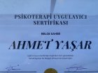 Psk. Ahmet Yaşar Psikoloji sertifikası