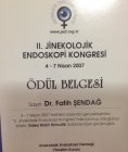 Prof. Dr. Fatih Şendağ Kadın Hastalıkları ve Doğum sertifikası