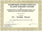 Prof. Dr. Erdem Tezel Plastik Rekonstrüktif ve Estetik Cerrahi sertifikası