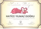 Doç. Dr. Hatice Yılmaz Doğru Kadın Hastalıkları ve Doğum sertifikası